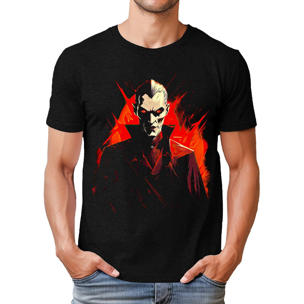 Vampire Halloween Mens Graphic Tee Premium Short Sleeve Shirt.jpg