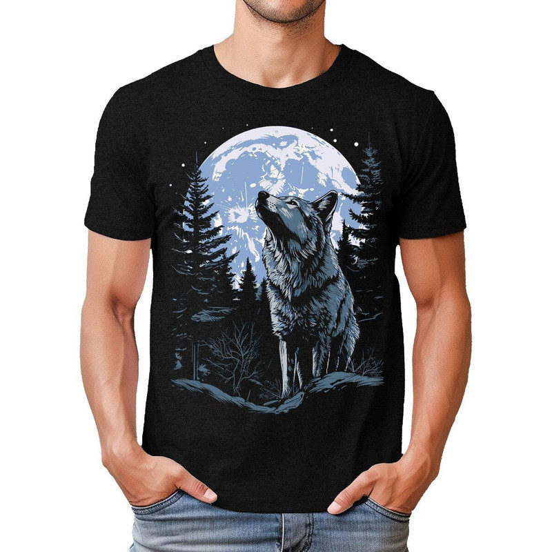 Mens Winter Wolf Shirt Graphic Tee Short Sleeve Premium Tshirt.jpg