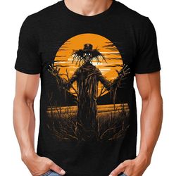 scarecrow halloween mens graphic tee premium short sleeve shirt