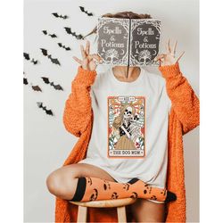 comfort colors tarot card shirt,dog mom shirt,skeleton tarot card,gift for mom,dog lover sweatshirt,skeleton tarot shirt