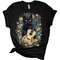 Cat Playing Guitar Shirt Womens Cottagecore Aesthetic Floral T-Shirt.jpg