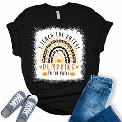 i teach the cutest pumpkins in the patch women's teacher graphic tee
