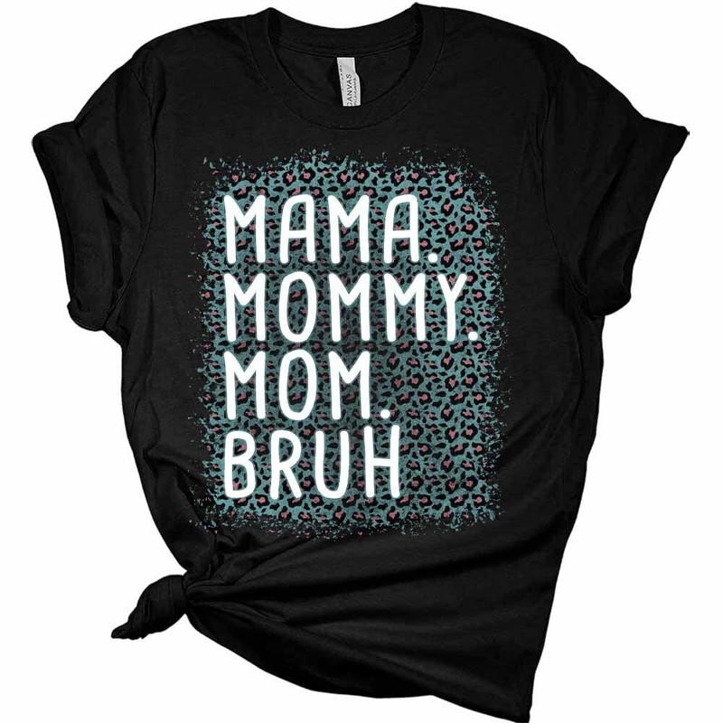 Womens Mama Mommy Mom Bruh Shirt Letter Print Mom T Shirts Cute Short Sleeve Tops.jpg