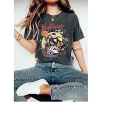 nightmare on main street comfort colors shirt, pumpkin halloween shirt, nightmare spooky season shirt, disney halloween