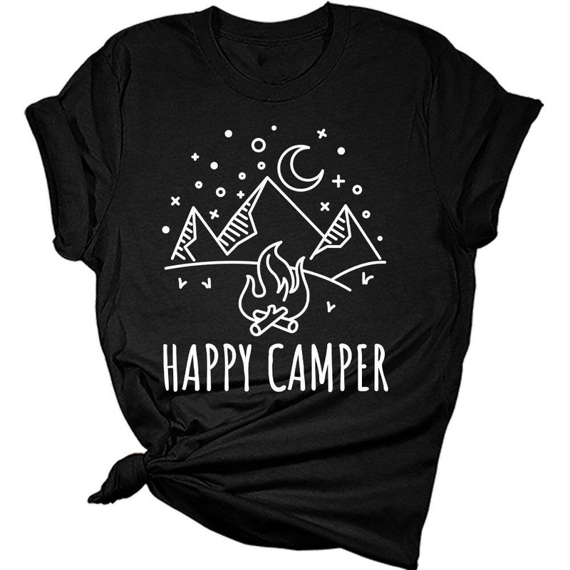 Womens Summer Tops Happy Camper Shirt for Women Funny Graphic Tee Short Sleeve Letter Print Casual Tee Shirts.jpg