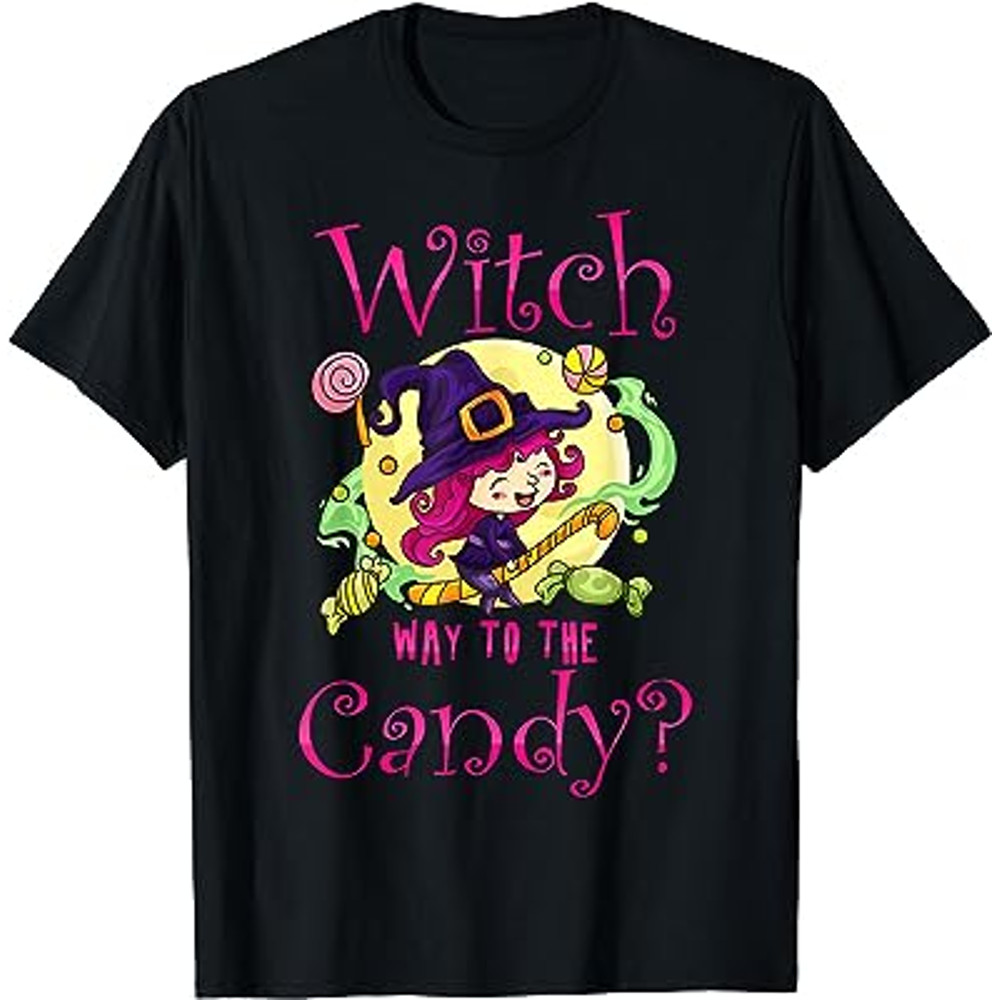 Witch Way To The Candy Halloween Cute T-Shirt.jpg