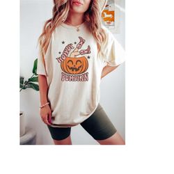 howdy pumpkin halloween comfort colors shirt, retro halloween shirts, cowgirl halloween shirts, halloween shirts, happy