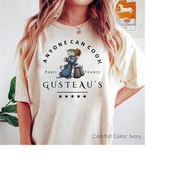 ratatouille comfort shirt, disney remy shirt, disney pixar ratatouille t-shirt, anyone can cook shirt, remy paris checke