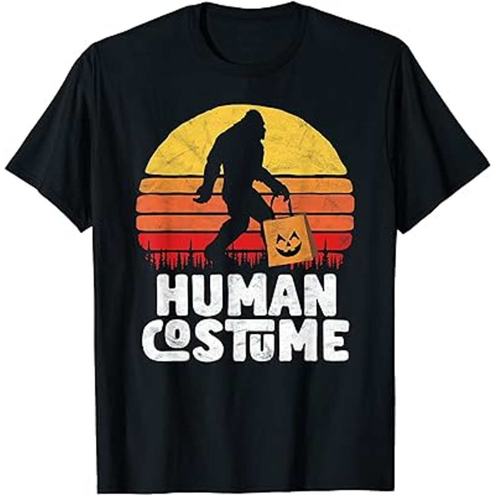 Human Costume Bigfoot Funny Halloween Trick or Treat Shirt.jpg