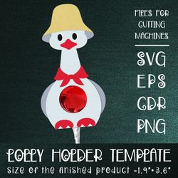 Goose Lollipop Holder | Paper Craft Template SVG