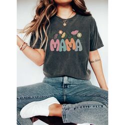 comfort colors mama flowers shirt, plant mom shirt, floral mama shirt, raising wildflower tee, wildflower shirt, mom gif