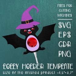 Halloween Bat | Lollipop Holder | Paper Craft Template SVG