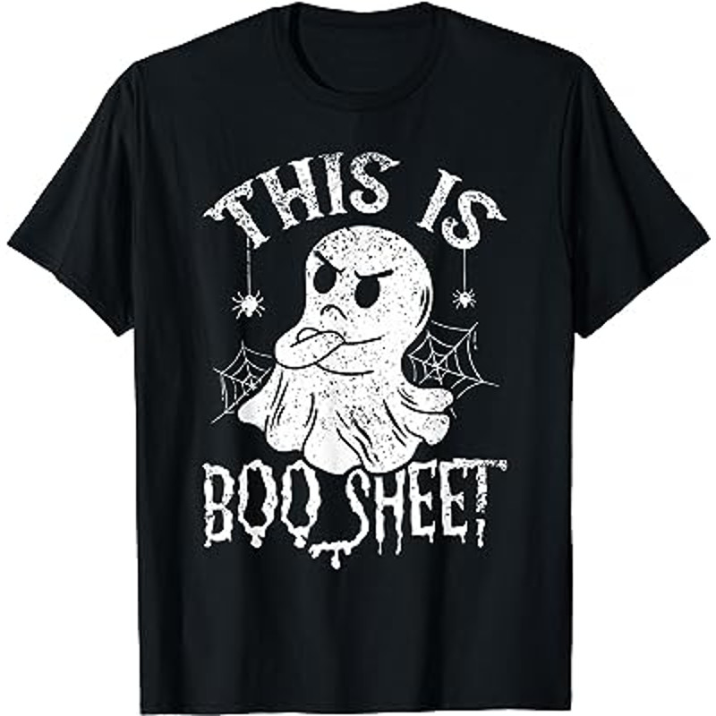 This Is Boo Sheet Spider Decor Ghost Spooky Halloween T-Shirt.jpg