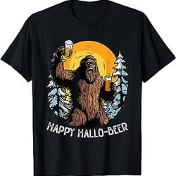 bigfoot halloween costume sasquatch beer trick or treat t-shirt