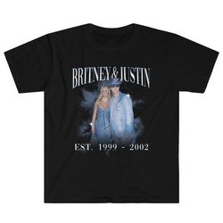 britney & justin 2000s y2k nostalgia pop culture 1990s 90s unisex t-shirt