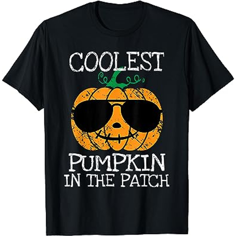 Coolest Pumpkin In The Patch Halloween Boys Girls Teens T-Shirt.jpg