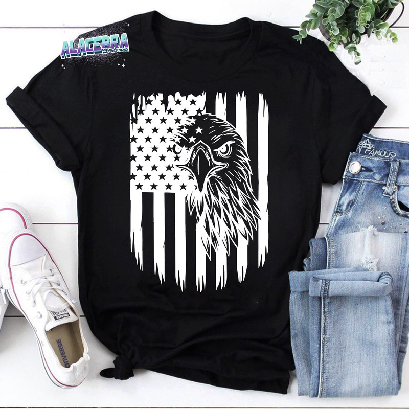 Eagle With American Flag Vintage T-Shirt, American Shirt, For American Shirt, American Flag Shirt.jpg