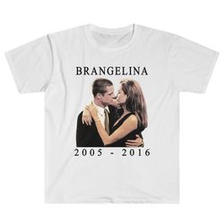 brangelina brad pitt angelina jolie y2k goth 90s 00s 2000s throwback nostalgia unisex t-shirt
