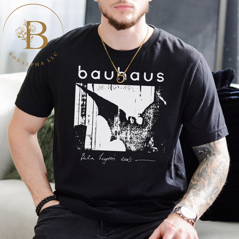 Bauhaus Retro T-Shirt, Bat Wings Shirt, Bela Lugosi's Dead Shirt, Bauhaus Band Shirt, Gift For Fan.jpg