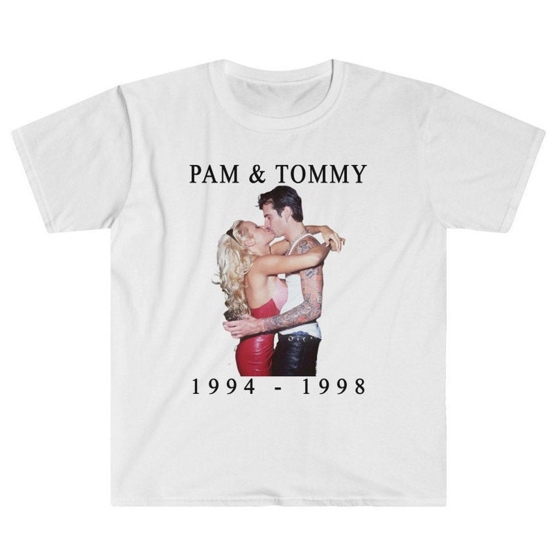 Pam & Tommy - Pam Anderson Tommy Lee 1990s 90s Nostalgia Throwback Pop Culture Unisex T-Shirt.jpg