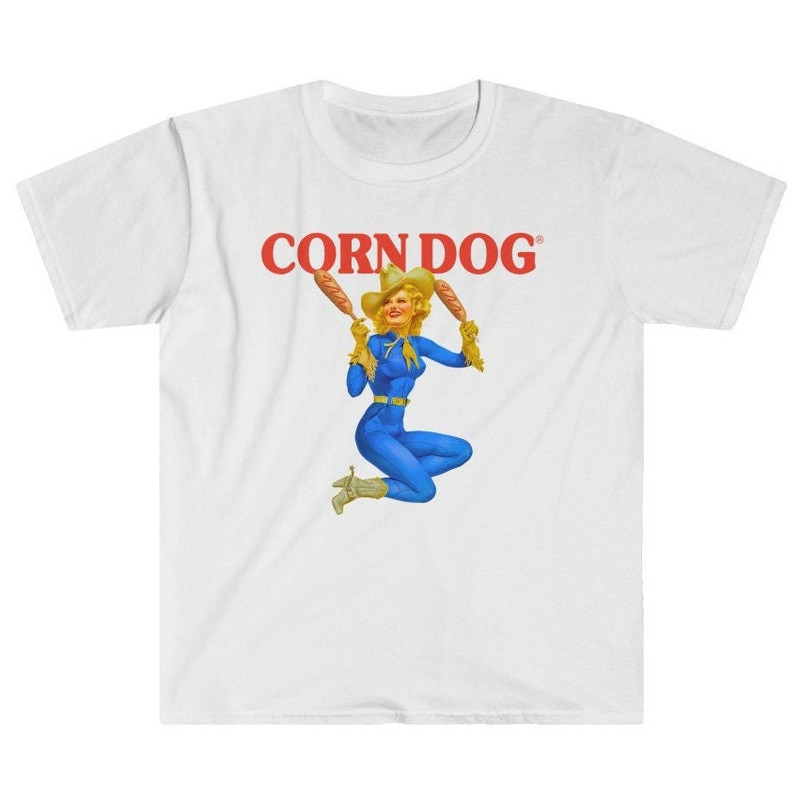 Corn Dog - Vintage Retro 1950s Pin Up Girl Hot Dog Funny Food Shirt Foodie Tee Unisex T-Shirt.jpg