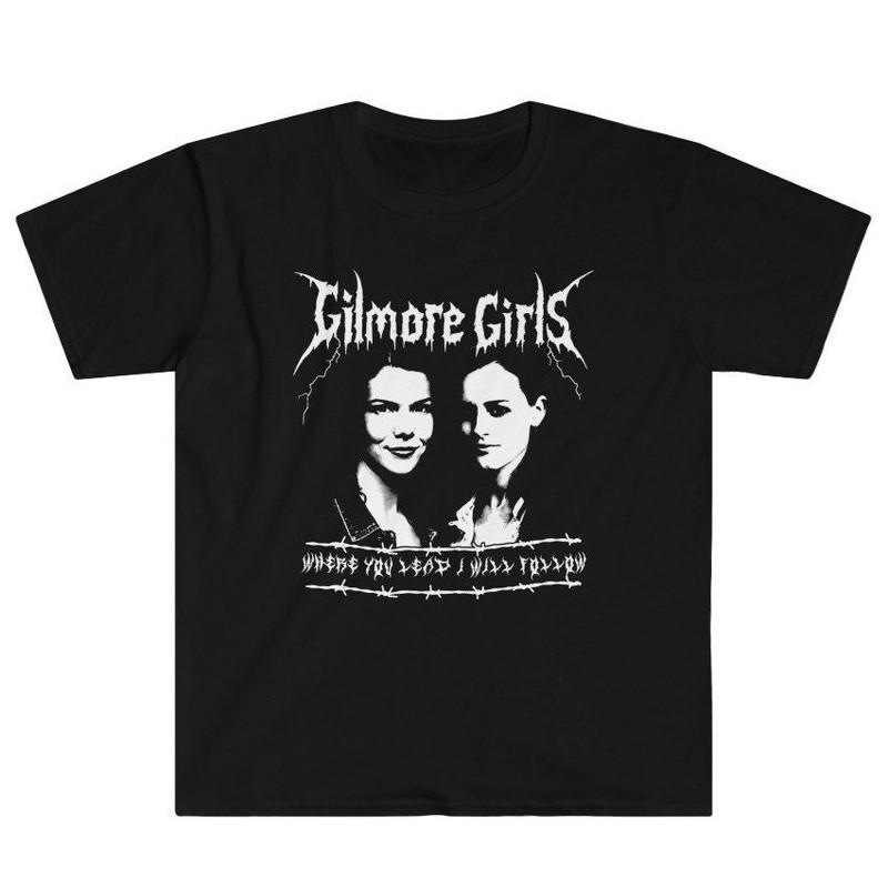 Y2K Throwback Heavy Metal 2000s TV Show Gilmore Funny Parody Sarcastic Dark Humor Goth Horror Emo Unisex T-Shirt.jpg