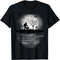 Scary Full Moon Bigfoot Trick or Treating Halloween Fun T-Shirt.jpg