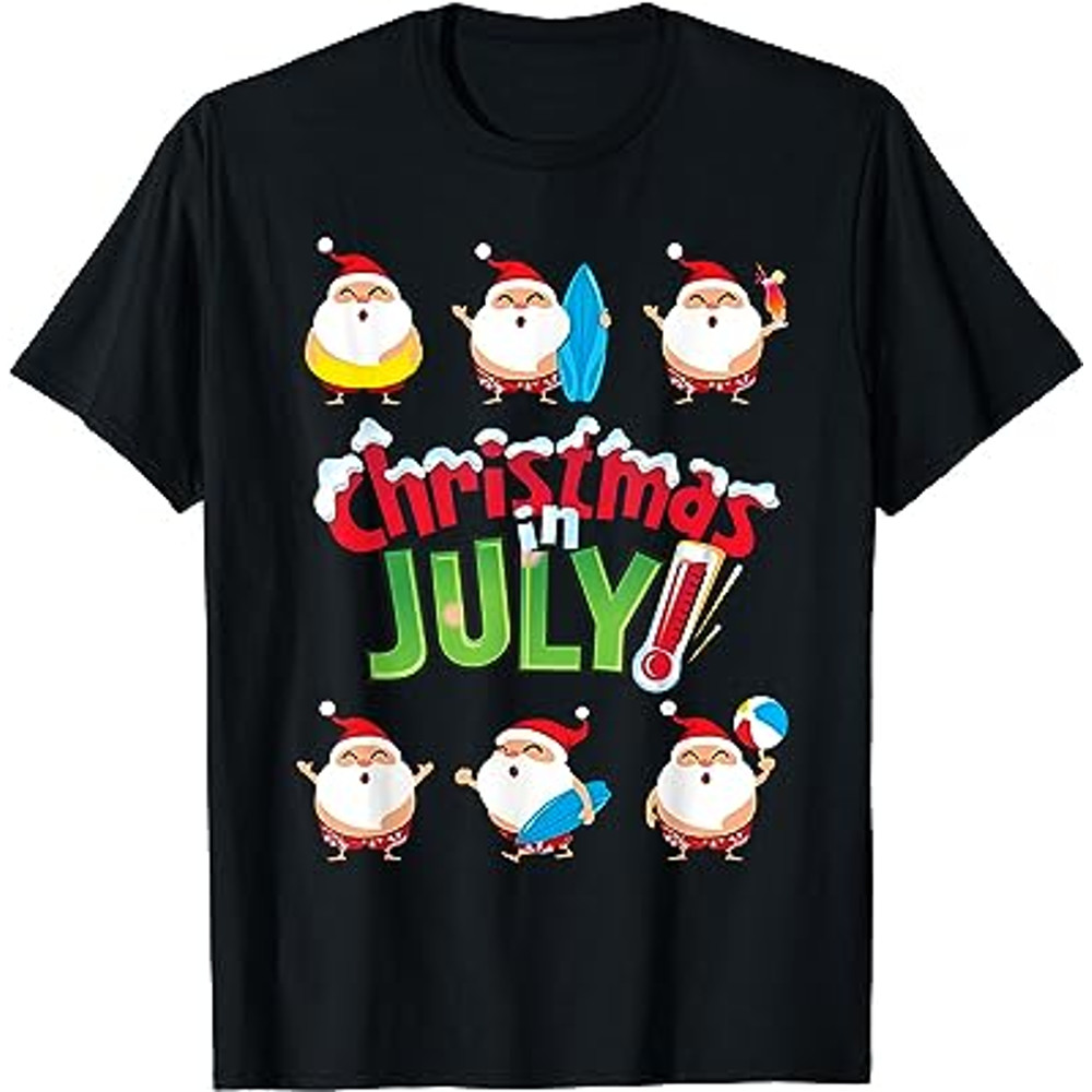 Funny Christmas in July Shirt Summer Beach Vacation Pool T-Shirt.jpg