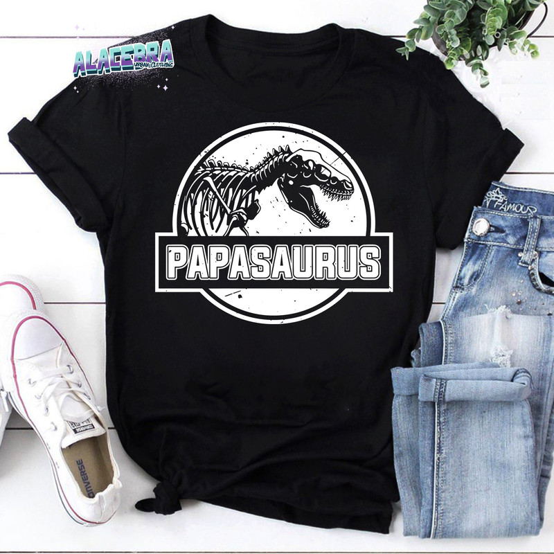 Papasauras Great Fathers Day Unisex Vintage T-Shirt, Father's Day Shirt, For Father's Day Shirt, Gift For Best Dad.jpg