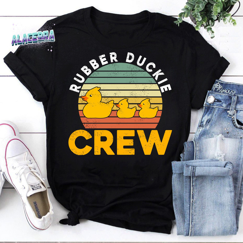 Duck Lover Retro Ducks Rubber Duckie Crew Vintage T-Shirt, Duck Lover Shirt, Funny Duck Lover Shirt, Love Duck Shirt.jpg