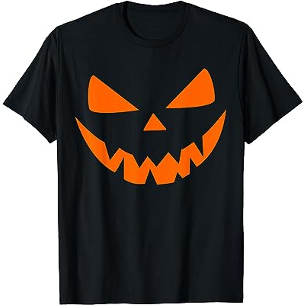 Halloween Costume Jack O' Lantern Pumpkin Face Women Men T-Shirt.jpg