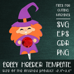 Halloween Witch | Lollipop Holder | Paper Craft Template SVG