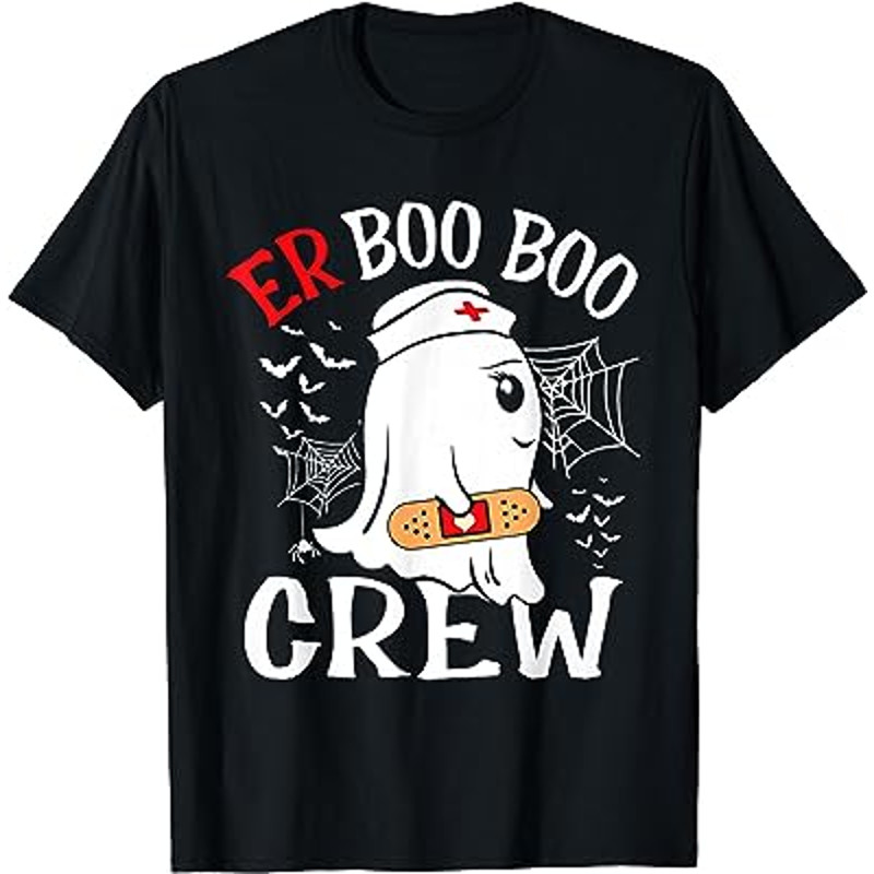 Halloween ER Costume ER Boo Boo Crew Nurse Ghost Nursing T-Shirt.jpg