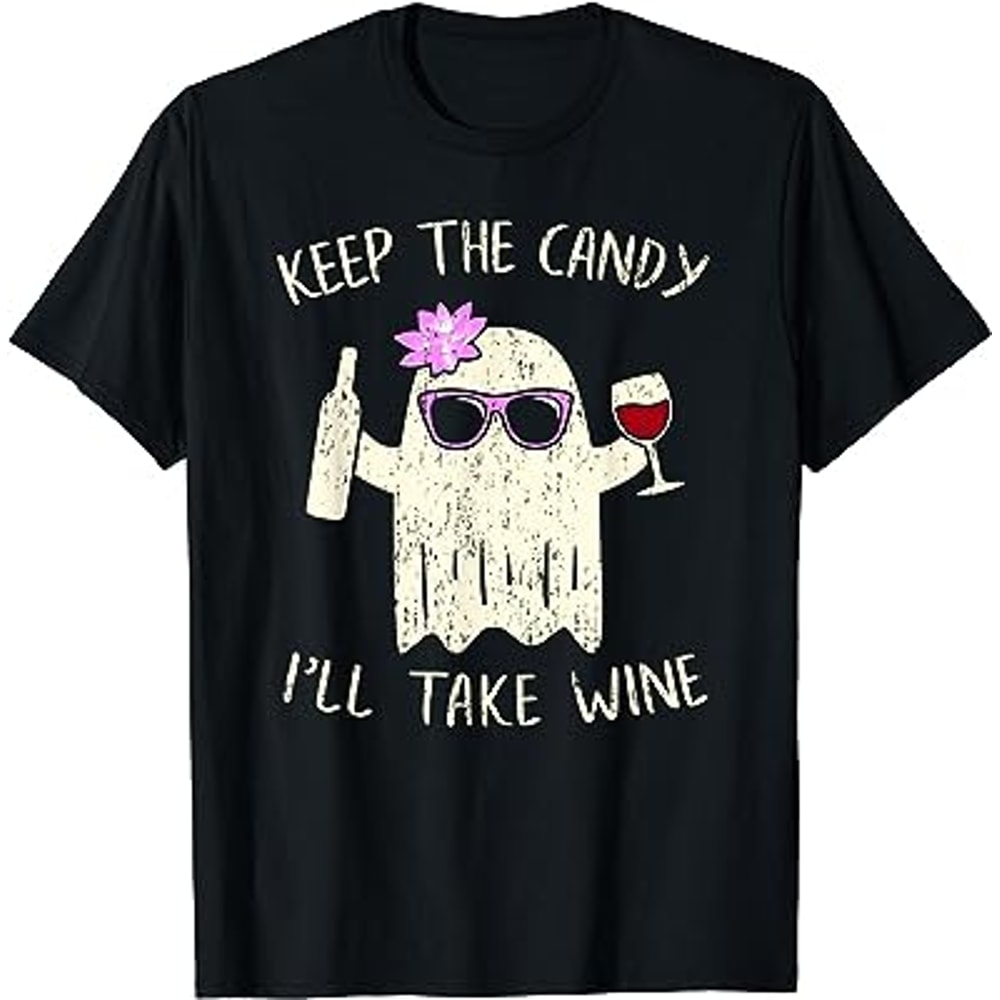 Keep the Candy Funny Halloween Shirt Ghost Costume Women T-Shirt.jpg