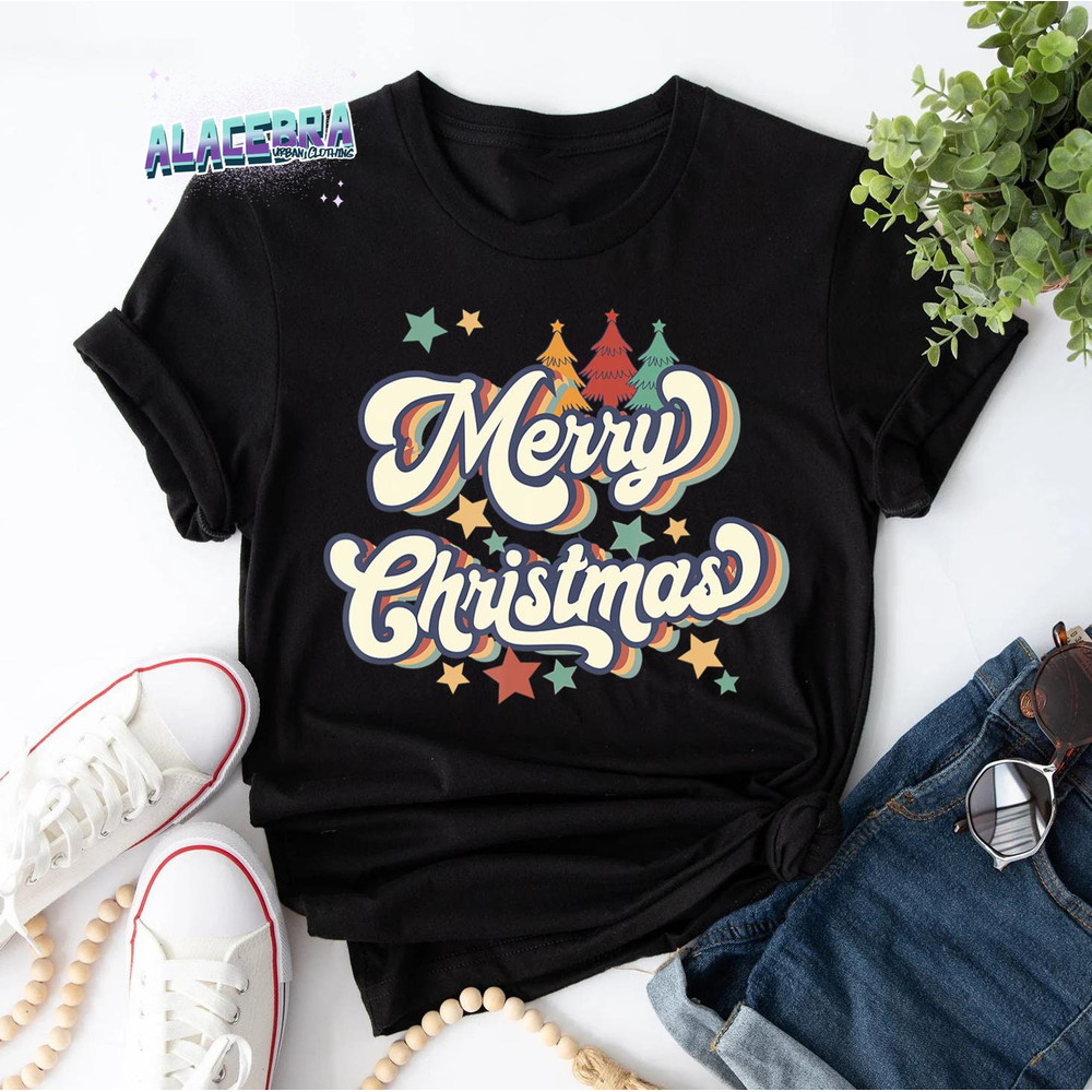 Vintage Merry Christmas Retro Merry Christmas Apparel T-Shirt, Merry Christmas Shirt, Xmas Shirt, Christmas Holiday Shirt.jpg
