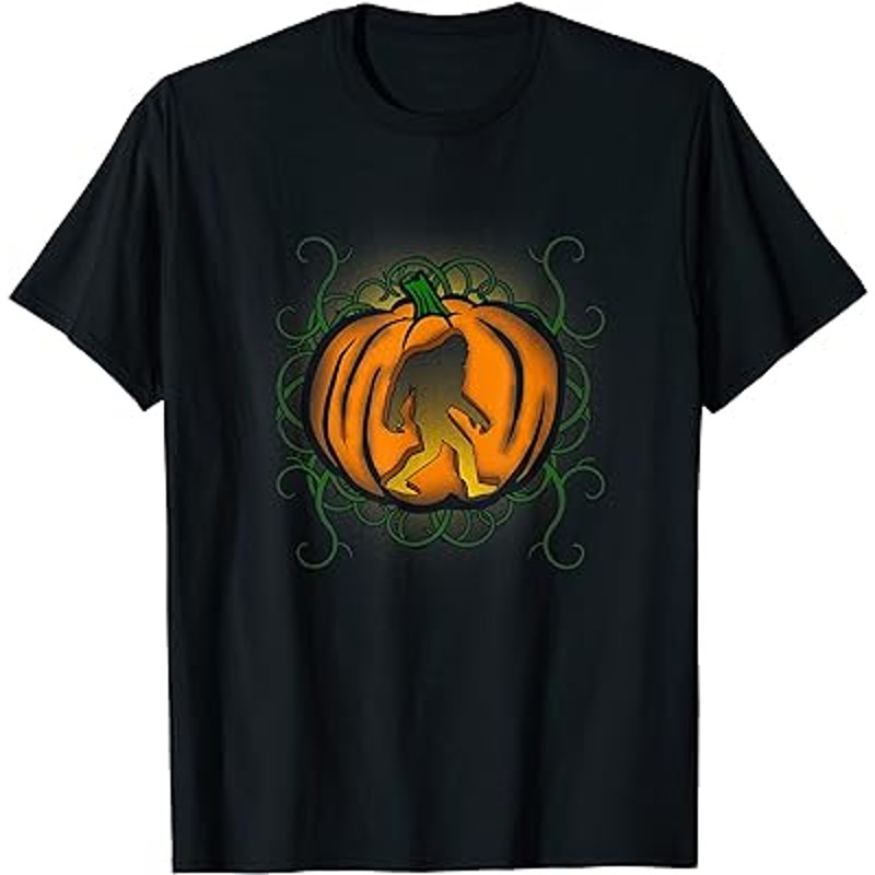Bigfoot Halloween Shirt Carved Pumpkin Jack O Lantern Big T-Shirt.jpg