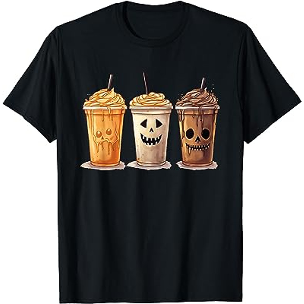 Funny Halloween Pumpkin Spice Latte Coffee Fall Women Men T-Shirt.jpg