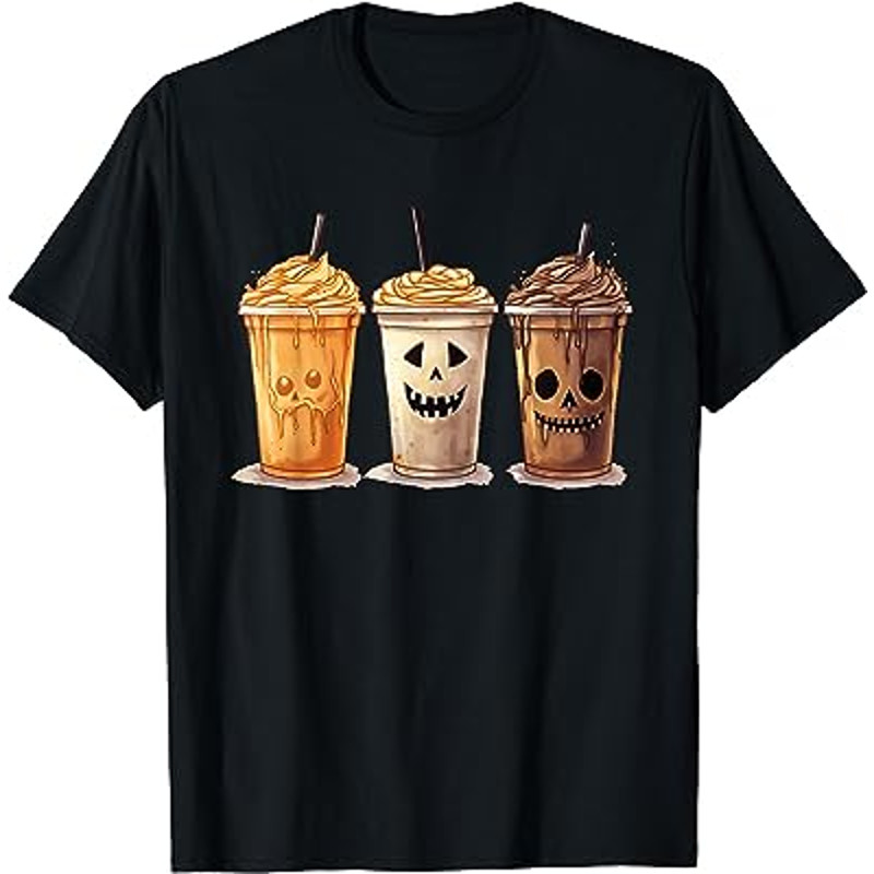 Funny Halloween Pumpkin Spice Latte Coffee Fall Women Men T-Shirt.jpg