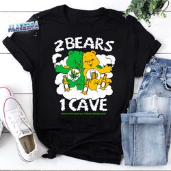 2 bears 1 cave with tom segura and bert kreischer beer and weed vintage t-shirt, the dare bears shirt, vice squad bears