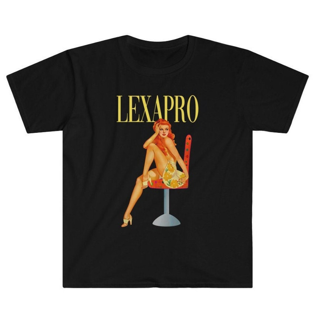 Lexapro - Retro Vintage 1950s Depression Anxiety Mentally Ill Prozac Happy Pills Drugs Depressed Sadness - Emo Goth Depresso Unisex T-Shirt.jpg