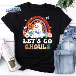 groovy hippie halloween boo crew vintage t-shirt, ghost boo halloween shirt, scary halloween shirt, funny boo halloween