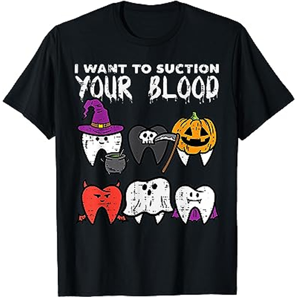 Halloween Dentist Suction Your Blood Dental Costume Women T-Shirt.jpg