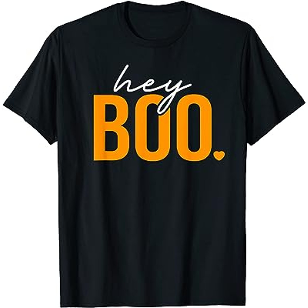 Hey Boo Funny Halloween Pun Ghost Spooky Toddler Boy Girl T-Shirt.jpg