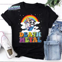 death metal animals cute unicorn rainbow classic vintage t-shirt, unicorn rainbow shirt, funny unicorn shirt, for unicor