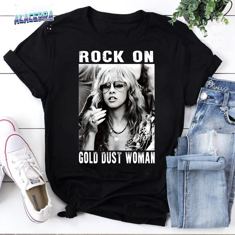 Rock On Gold Dust Woman Stevie Nicks Unisex Vintage T-Shirt, Stevie Nicks Shirt, For Stevie Nicks Shirt, Love Stevie Nicks Shirt.jpg