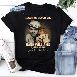 hank williams legends never die signature vintage t-shirt, hank williams shirt, love hank williams shirt, legend hank wi