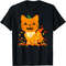 Cute Cat Face Jack O Lantern Pumpkin Halloween Autumn Fall T-Shirt.jpg
