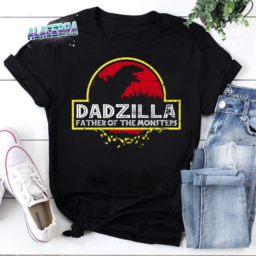 Dadzilla Father Of The Monsters Godzilla Jurassic Park Vintage T-Shirt, Father's Day Shirt, For Father's Day Shirt, Gift For Best Dad.jpg