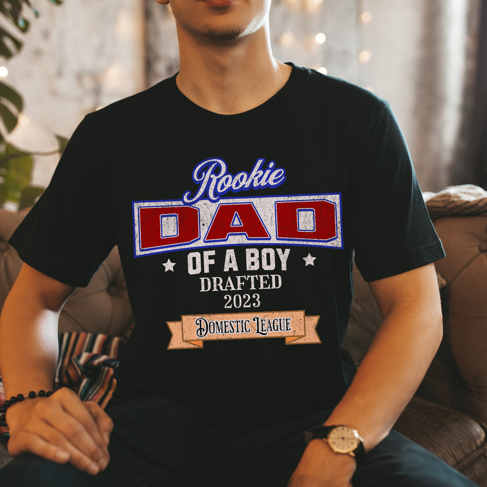 New dad gift, new dad shirt, Rookie dad of boys, fathers day shirt, sports shirt, vintage style shirt, gift for dad, gift for husband.jpg