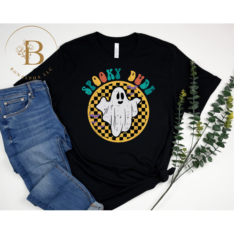 Ghost Spooky Dude T-Shirt, Funny Halloween Shirt ,Retro Halloween Shirt , Fall Shirt, Party Halloween Shirt , Funny Ghost Halloween Shirt.jpg